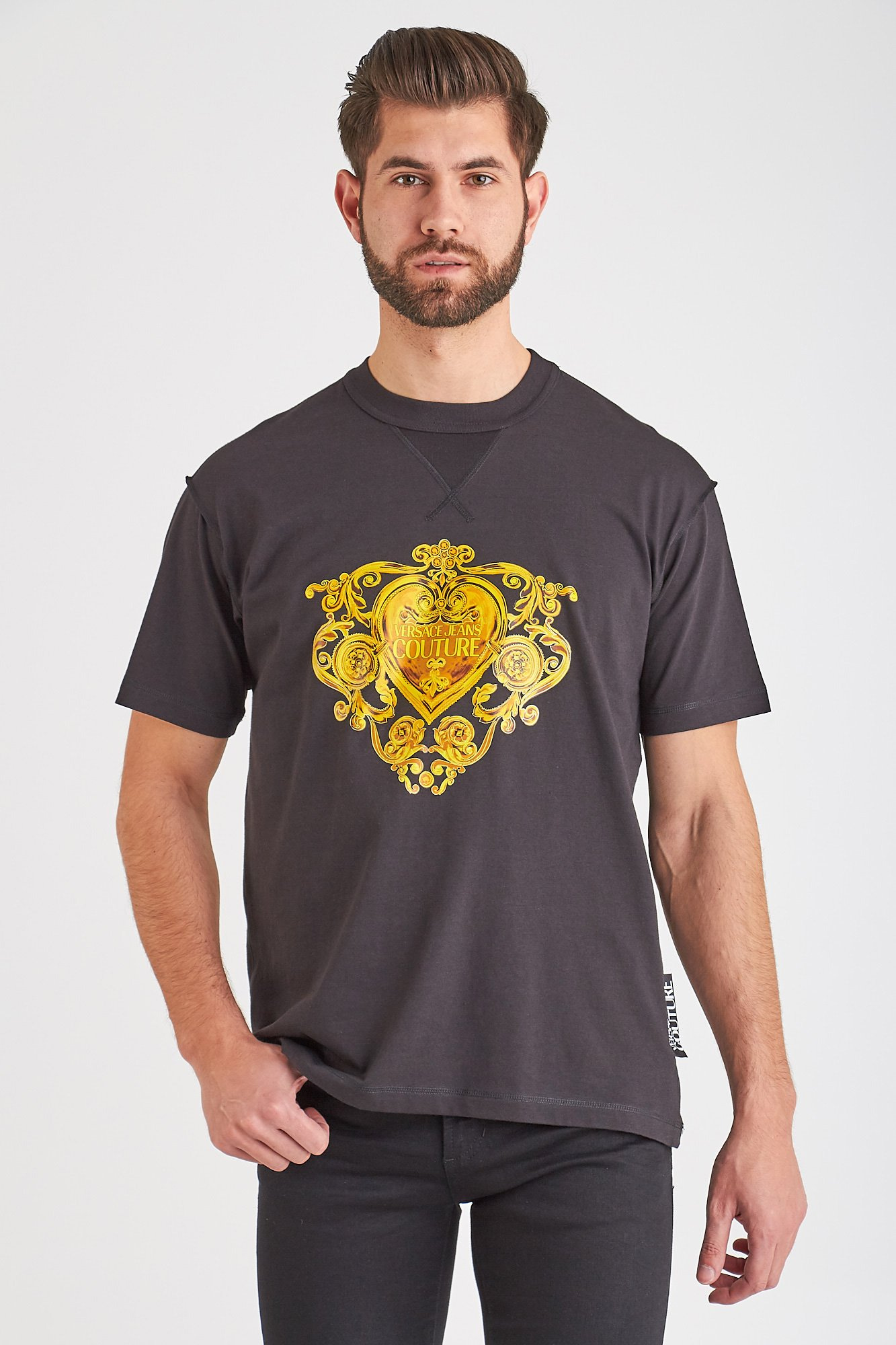 TSHIRT versace jeans couture Czarny Loose B3GVB7EA30311/K42 Sklep