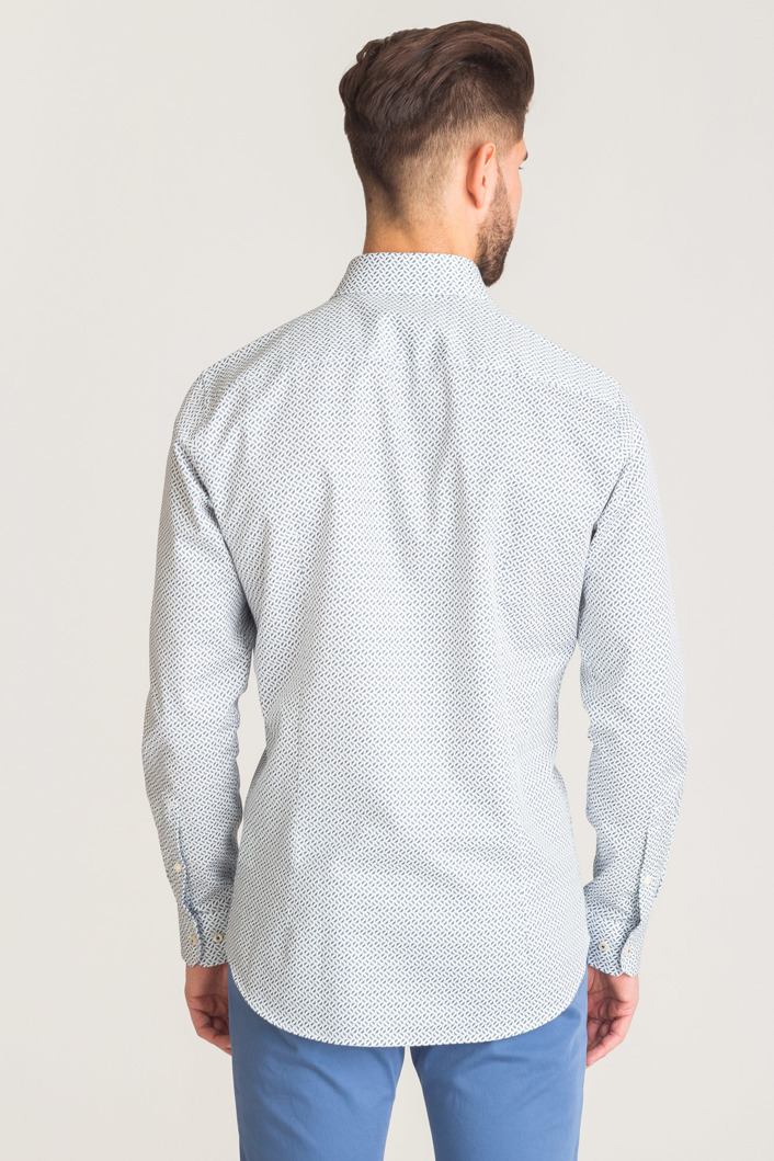 Biała koszula Joop Panko w niebieski wzór 