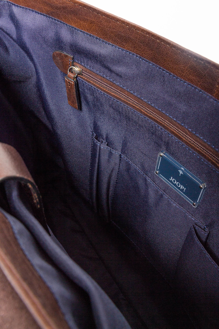 Brązowa skórzana torba na laptopa Joop Brenta Kimon