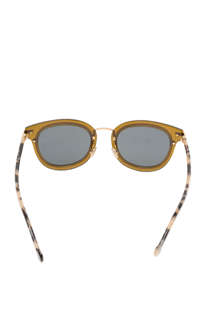 Brązowe okulary DIOR z motywem panterki