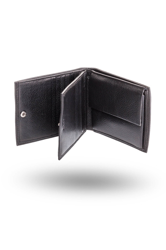 Czarny skórzany portfel męski Minos BillFold H14 