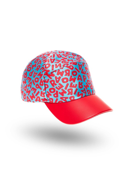 Czerwono-niebieska czapka z daszkiem Emporio Armani