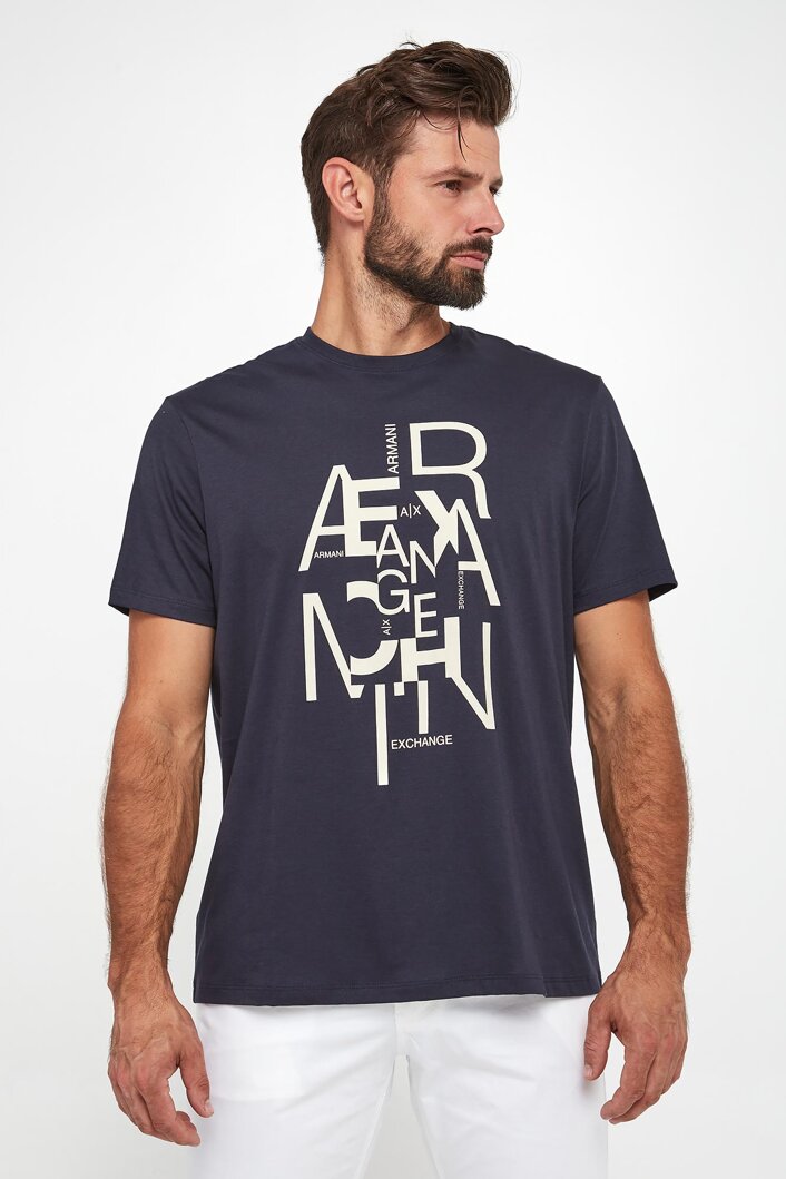 T-shirt męski z logo ARMANI EXCHANGE