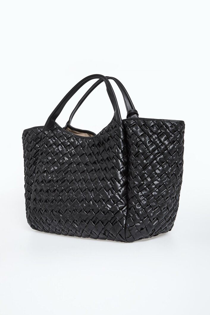 Torebka pleciona shopper maxi EMPORIO ARMANI