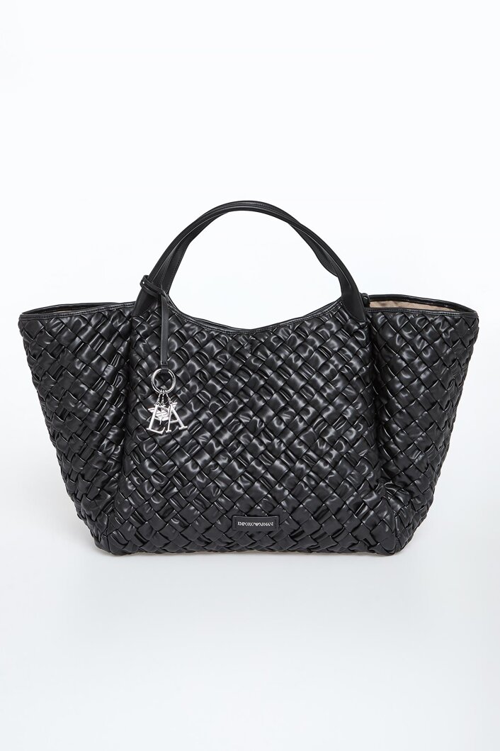 Torebka pleciona shopper maxi EMPORIO ARMANI