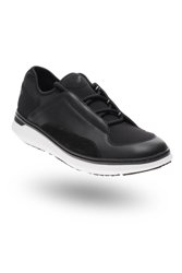 Czarne sneakersy Emporio Armani z zamszowymi wstawkami